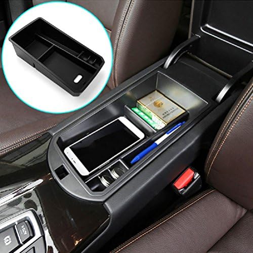 Black Plastic Auto Center Console Armrest Glove Box Secondary Storage Organizer Box or BMW X3 F25 BMW X4 F26 2014 2015