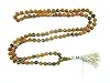 Yoga Gift Idea- Yellow Tiger Eye Mala Prayer Beads Rudraksha Rosary 108+1 Japa Mala