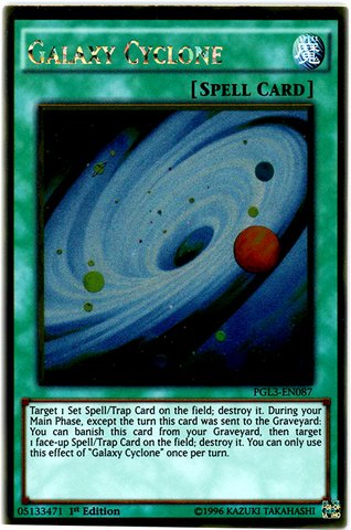 Yu-Gi-Oh! - Galaxy Cyclone (PGL3-EN087) - Premium Gold: Infinite Gold - 1st Edition - Gold Rare