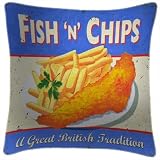 We Love Cushions Fish N Chips Martin Wiscombe Cushions