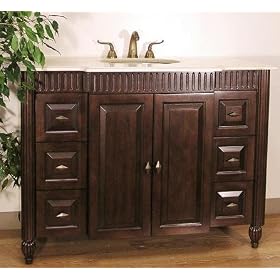 Upperclass Furniture W5248-11 Sink Chest- Under Mount Bone Color Sink- 3 Cm Cream Marble... by Upperclass Furniture
