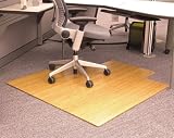 Review Anji Mountain Bamboo Rug Co  / Bamboo Office Chair Mat inch Natural Finish by Anji Mountain Bamboo48 x 52.5 with Tongue