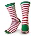 ChalkTalkSPORTS Athletic Half Cushioned Lacrosse Crew Socks | Mid Calf | Christmas Lax Stripes | Red & White