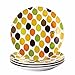 Rachael Ray Dinnerware Little Hoot 4-Piece Salad Plate Set, Print