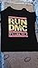 Darceil® Women's Comfy Black Off Shoulder RUN DMC Gilding Short Sleeve T Shirt (XL, Black)