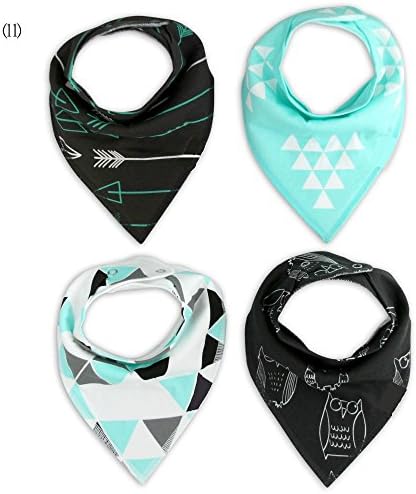 baby bibs infant Bandana Drool Bibs, baby Boys baby girl 4 Pack, Soft Cotton w/ Snaps, Cute Baby Gift