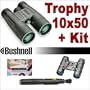 Bushnell 10X50 Trophy Armored Binoculars + Accessory Kit - Includes Reconditioned Item