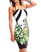 Floral Printed Silk Strapless Dress Product Image