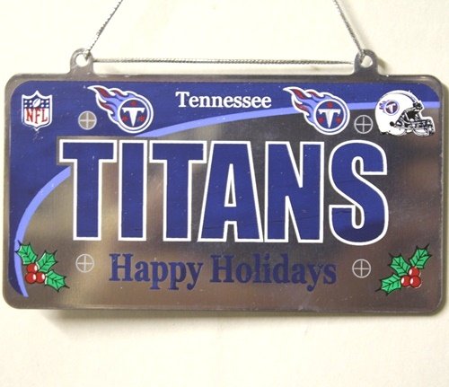 Tennessee Titans NFL License Plate Christmas Ornament