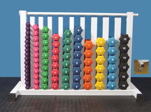 Neoprene Dumbbells 43 Pairs, 394 LB with FREE Rack & 4 Caster wheel