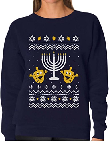 TeeStars - Funny Jewish Holidays Ugly Christmas Hanukkah Women Sweatshirt