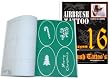 ABD TAT-SET16 AIRBRUSH TATTOO STENCILS SET 16 REUSEABLE TATTOO TEMPLATE SET, BOOK CONTAINS 102 UNIQUE STENCIL DESIGNS