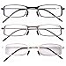 Eyekepper 3 Pcs Mix Unique Lightweight Stainless Steel Frame Cheap Reading Glasses For Men and Women +4.0