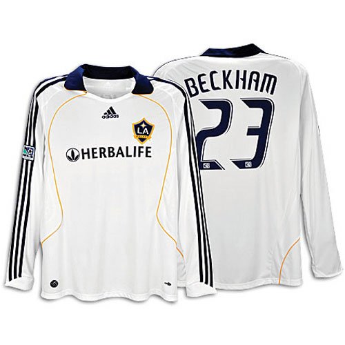 LA Galaxy 08/09 LS Beckham Home Soccer Jersey