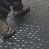 Diamond-Plate Anti-Slip Rubber Matting, 3mm x 4ft Wide Rolls