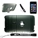 2-Tone Stand Alone apple ipod Cover Case Protector for Apple iPod Touch 8GB 16GB 32GB 64GB 3rd Generation iTouch MP3 Player (Black)