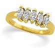 14K Yellow Gold Diamond Anniversary Ring - 0.75 Ct.