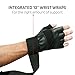 Nordic Lifting Weight Lifting Gloves With 12-Inch Wrist Support For Gym Workout, Crossfit, Weightlifting, Fitness & Cross Training (Black)