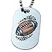FORGIVEN JEWELRY Phil 413 Football Mini Dog Tag Necklace I Can Do All Things Through Christ