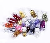 EOZY 20Couleurs Nail Art Mini Bouteille Brillant Strass Poudre Ongle Manucure Décoration