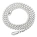 3mm Solid .925 Sterling Silver Military Ball Chain Necklace, 30 inches