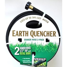 Earth Quencher 2 Pack - Two 50' for a total of 100 Feet by 1 2 Soaker Hoses by Colorite
