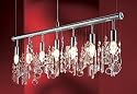 TOP Design - Kristall pendel 7-flammig in Chrom und Glas