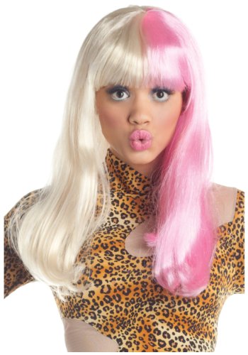 Pink and White Diva Wig