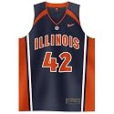 Nike Illinois Fighting Illini #42 Navy Blue Tackle Twill Basketball Jersey