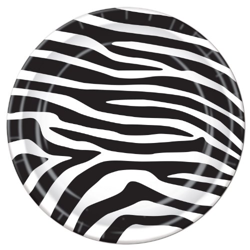 Zebra Print Plates   (8/Pkg)