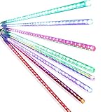 Isightguard電燈　ランプ 30センチ メートル8（本）144 LED　防水　防雨　パーティー用 クリスマス用 (彩色)