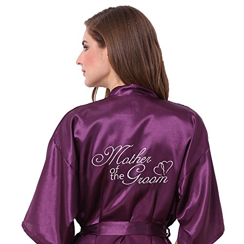 Joytton Women's Kimono Robe with Embroidered Mother of the Groom