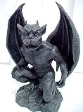 Grinning Winged Gargoyle Statue Guardian Sculpture Demon