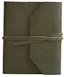 Genuine Leather Wrap Journal / Diary, Hunter Green, 5x7"
