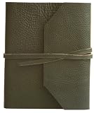 Genuine Leather Wrap Journal / Diary, Hunter Green, 5x7"