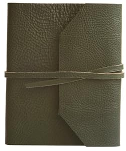 Genuine Leather Wrap Journal / Diary, Hunter Green, 5x7"