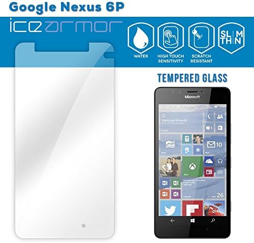 Lumia 950 Screen Protector, GLAZZ 0.33mm Lumia 950 Tempered Glass Screen Protector for Microsoft Lumia 950 (Made From Tempered Glass, Shatterproof, 2.5d Rounded Edges and Oleophobic Coating)