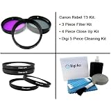 Buy Canon Rebel T3 Kit: 3 Piece Filter Kit (UV, CPL, FLD), 4 Piece Close-up Macro... by Digi
