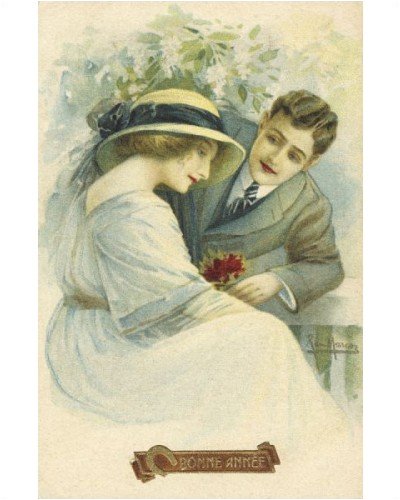 Photographic Print of Courting couple man leans from Lebrecht Music a Arts Photo Library