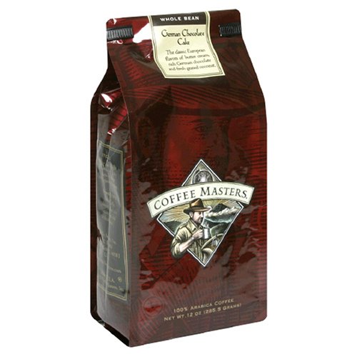 Coffee Masters Flavored Coffee, German Chocolate Cake, Whole Bean, 12-Ounce Valve Bag,... by German Chocolate Cakes