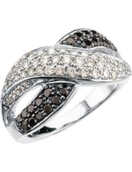1 ct tw Black & White Diamond Ring - Size 7