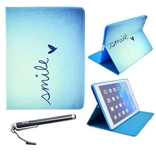 iPad Case, iPad 2/3/4 Case, Speedtek Smile Pattern Premium PU Leather Folio Stand Protective Skin Case for Apple iPad 2 (2011) & iPad 3/The New iPad (2012) & iPad 4/iPad with Retina Display (2012) (Automatic Wake/Sleep Feature)