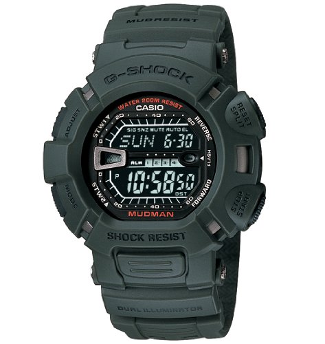 Casio Men's G9000-3V G-Shock Green Mudman Digital Sports Watch