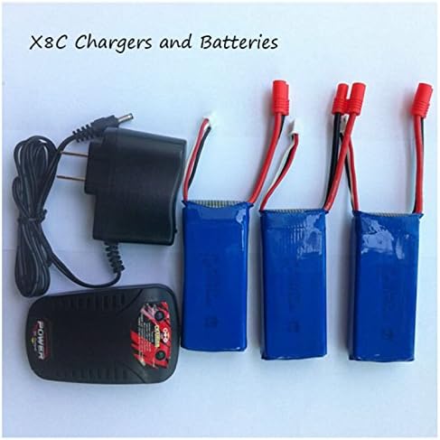 KUAIYU® SYMA X8C RC Quadcopter Spare Parts 3Pcs 7.4V 2000mAh Batteries + US Plug Charger + Balance Charger