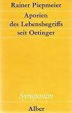 Produkt-Bild: Aporien des Lebensbegriffs seit Oetinger