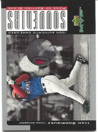 Ivan Rodriguez 2001 Upper Deck MVP Game Souvenirs Batting Glove Card #G-IR Texas Rangers