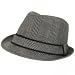New Tweed Plaid Stingy Fedora Trilby Viscose Hat Gray L Xl