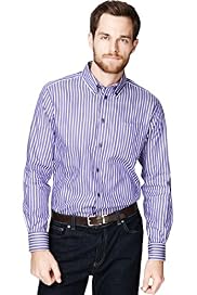 Blue Harbour Pure Cotton Striped Shirt