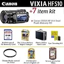 New Canon VIXIA HF S10 Dual Flash Memory High Definition Camcorder With Ultimate Vixia Accessory Package Includes 3HR Battery & Charger, 8GB Memory, UV Filter, Pro Hard Case + More