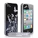 from Yousave Yousave Accessories TM Designer Black And Silver Butterfly Flower Hard Hybrid IMD Case Cover And Screen Protector For The Apple iPhone 4 / 4S Siri